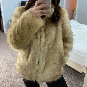 Faux fur jacket by Zara